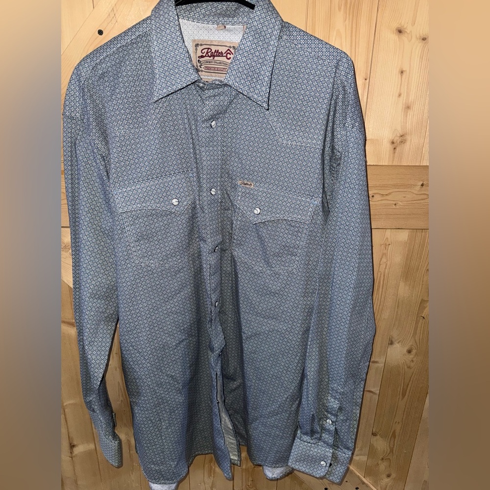 Roper Men's Patterned Button Down Shirt - image 1